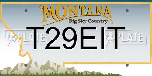 T29EIT Montana License Plate