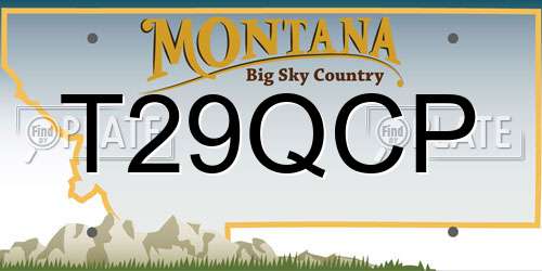 T29QCP Montana License Plate