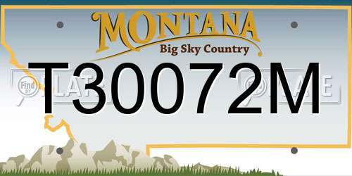 T30072M Montana License Plate