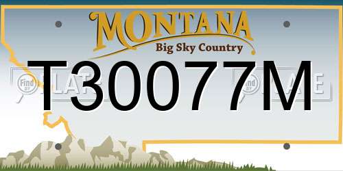 T30077M Montana License Plate