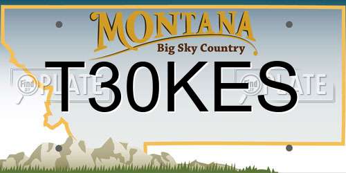 T30KES Montana License Plate