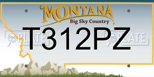 T312PZ Montana License Plate
