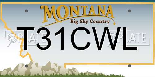T31CWL Montana License Plate