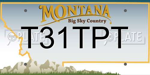T31TPT Montana License Plate