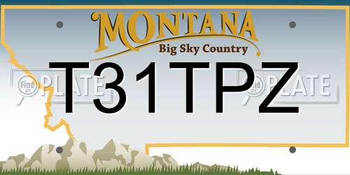 T31TPZ Montana License Plate