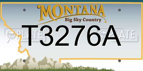 T3276A Montana License Plate
