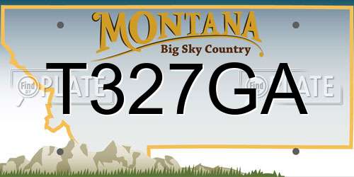 T327GA Montana License Plate