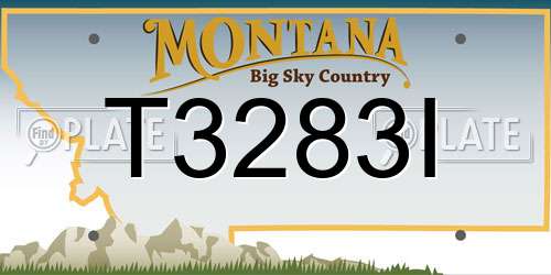 T3283I Montana License Plate