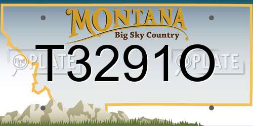 T3291O Montana License Plate