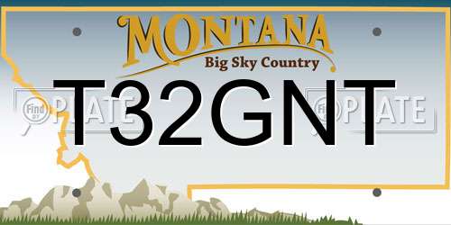 T32GNT Montana License Plate