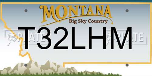 T32LHM Montana License Plate