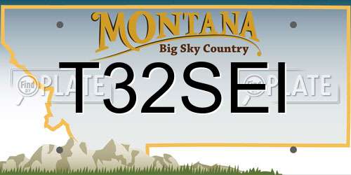 T32SEI Montana License Plate