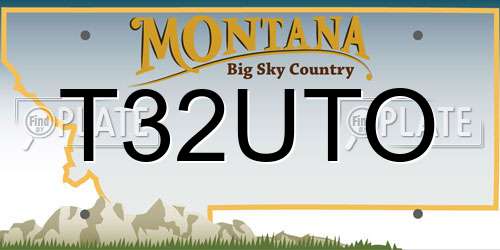 T32UTO Montana License Plate