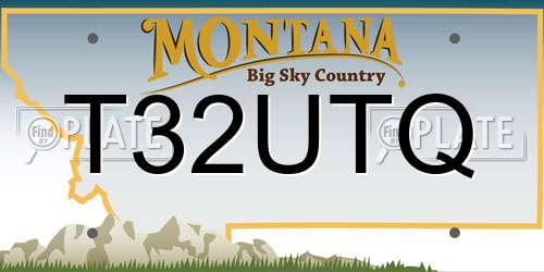 T32UTQ Montana License Plate