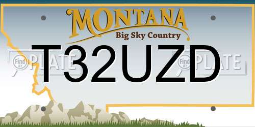 T32UZD Montana License Plate