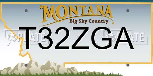 T32ZGA Montana License Plate