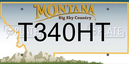 T340HT Montana License Plate