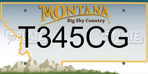 T345CG Montana License Plate