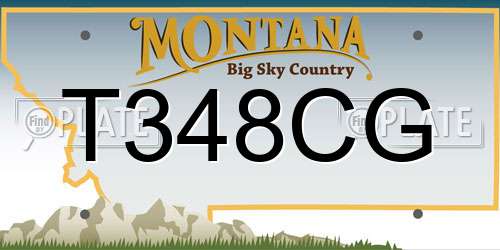 T348CG Montana License Plate