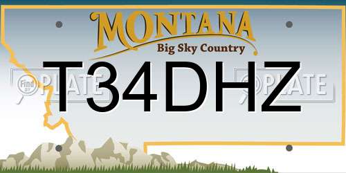 T34DHZ Montana License Plate