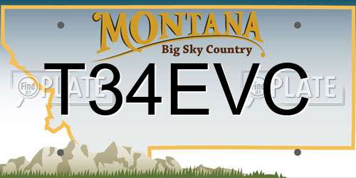 T34EVC Montana License Plate
