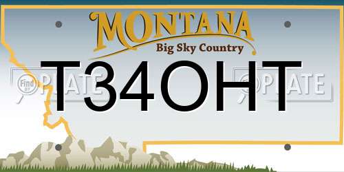 T34OHT Montana License Plate