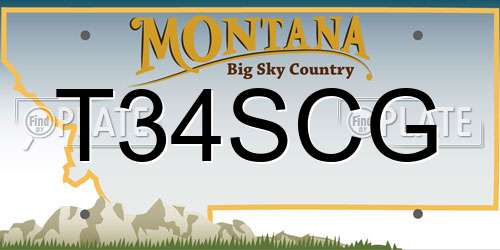 T34SCG Montana License Plate