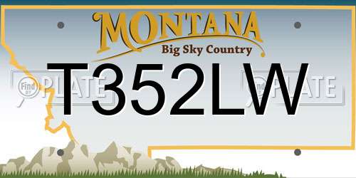 T352LW Montana License Plate