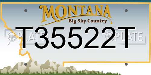 T35522T Montana License Plate