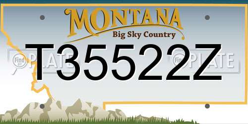 T35522Z Montana License Plate