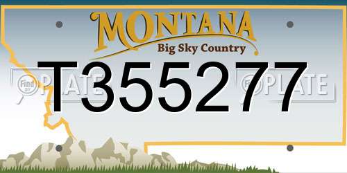 T355277 Montana License Plate
