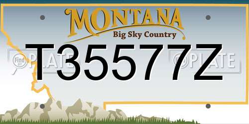 T35577Z Montana License Plate