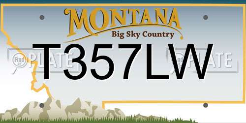 T357LW Montana License Plate