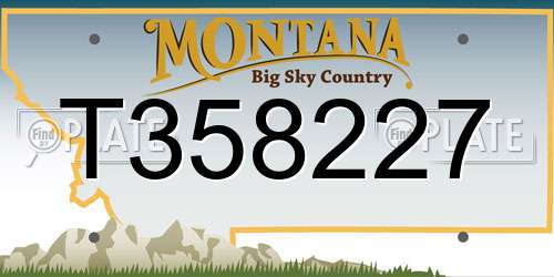 T358227 Montana License Plate
