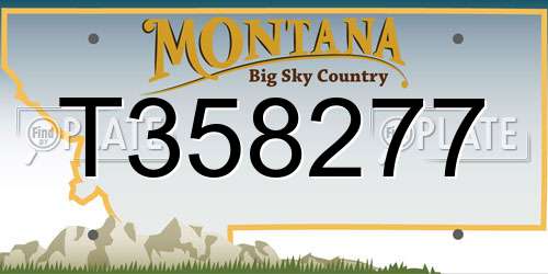 T358277 Montana License Plate
