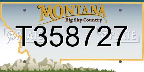 T358727 Montana License Plate