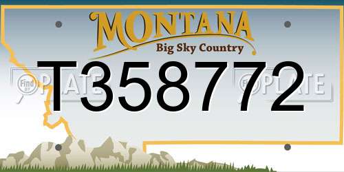 T358772 Montana License Plate