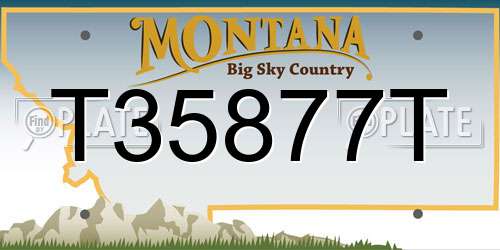 T35877T Montana License Plate