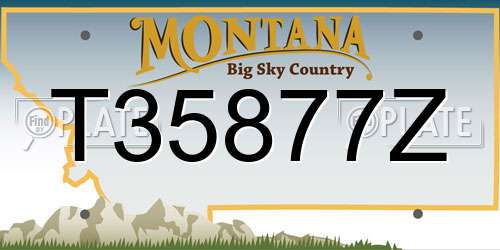 T35877Z Montana License Plate