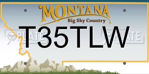T35TLW Montana License Plate