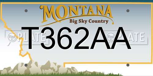 T362AA Montana License Plate