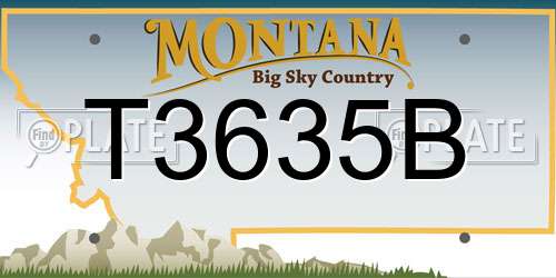 T3635B Montana License Plate
