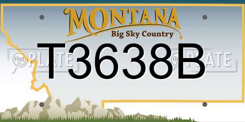 T3638B Montana License Plate