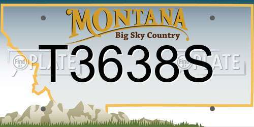 T3638S Montana License Plate