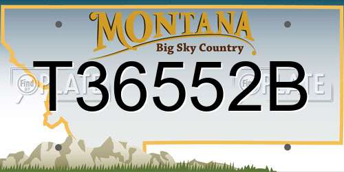 T36552B Montana License Plate