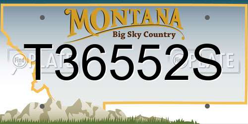 T36552S Montana License Plate
