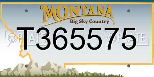 T365575 Montana License Plate