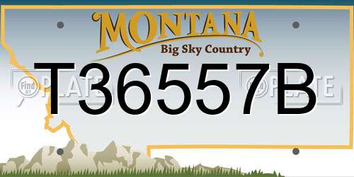 T36557B Montana License Plate