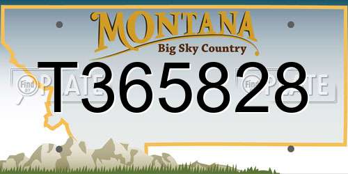T365828 Montana License Plate