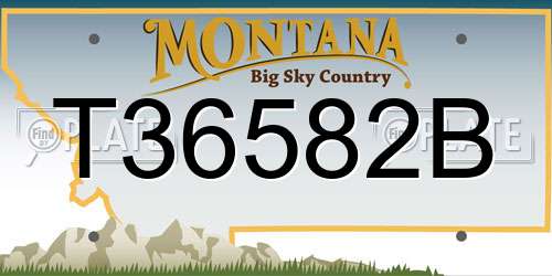 T36582B Montana License Plate